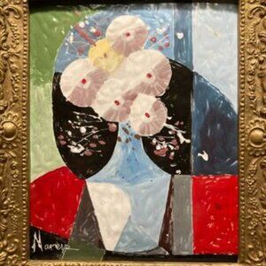 James Nares Painting in Original Frame Beautiful Painting by Famous Artist Nares